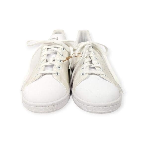 NWT Adidas Stan Smith Kid's White Sparkle Lace Up Sneakers Size 5 - Picture 3 of 9